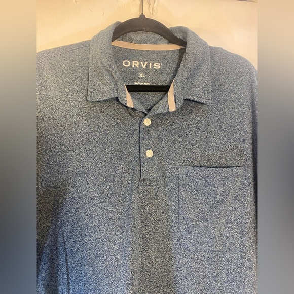 Orvis Short Sleeve Polo Shirt Blue Size XL - Picture 2 of 7